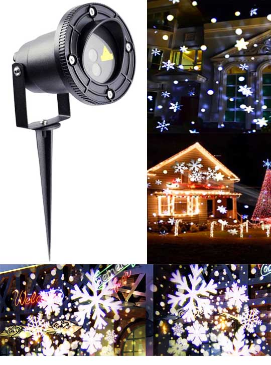 Цветомузыка для дома SNOW LED (Проектор снежинок)